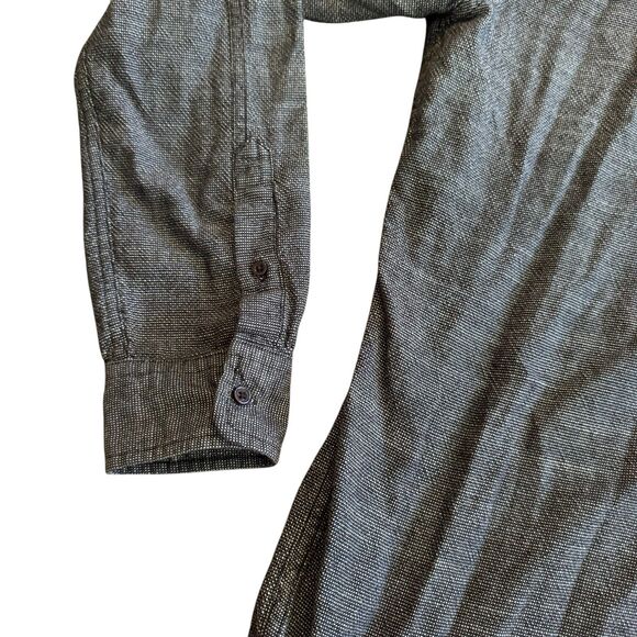 Knowledge Cotton Apparel Long Sleeve Button Down Mens XL Dark Gray Cotton - Picture 6 of 13